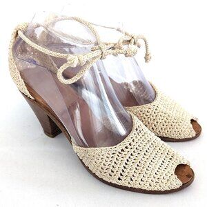 💛 Pancaldi Crochet Knit Italian Pumps - Size 7.5 AA 💛